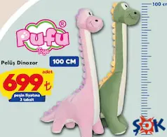 PUFU TOYS PELUŞ DİNOZOR 100 CM fiyat ve kampanya bilgisi